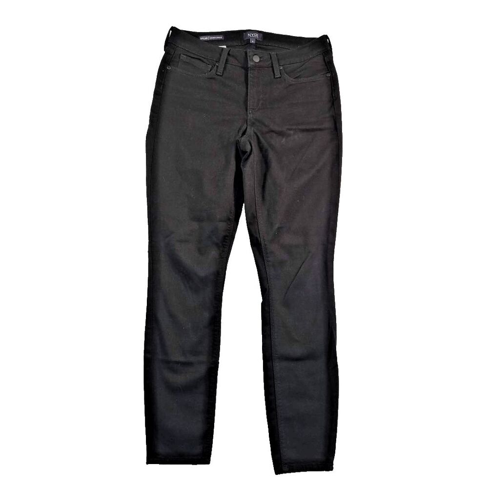 NYDJ Dylan Skinny Ankle Jeans Lift Tuck Women's Size 6 Black Tummy Technology